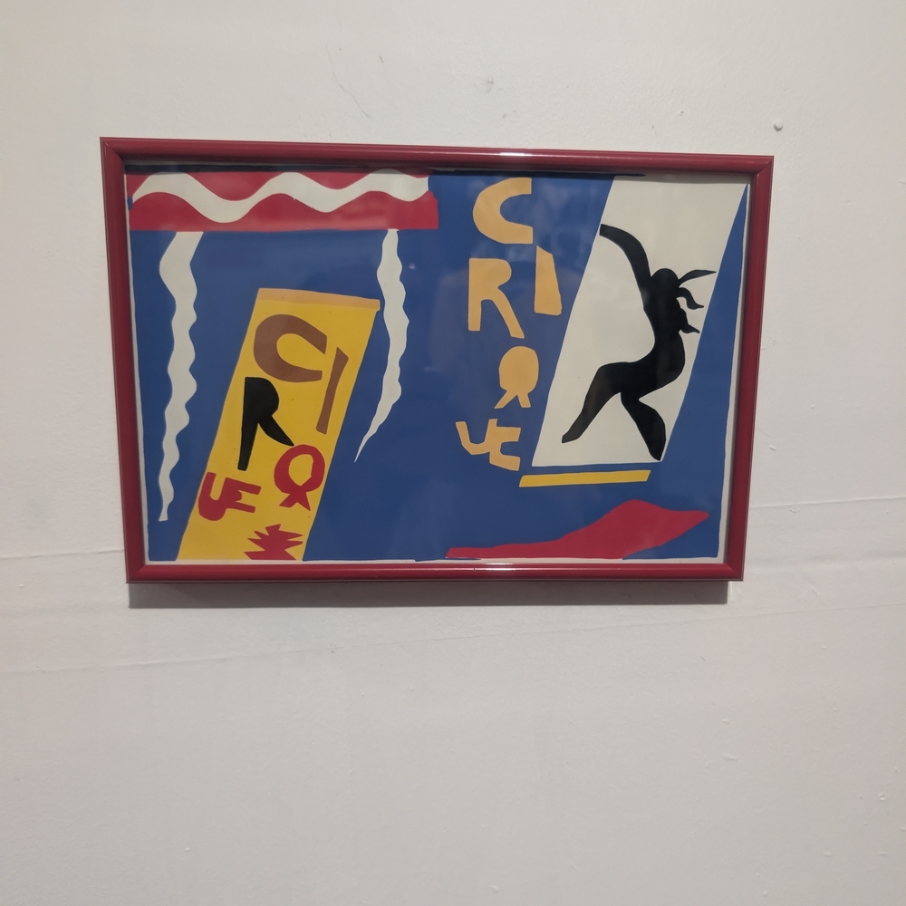 Henri Mattise VTG art print in A Ready To Hang Red Metal Frame